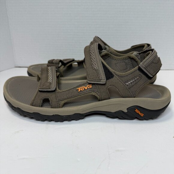 Teva Men's Sandals Size 9 Hudson Bungee Cord Brown Suede Hiking - Picture 2 of 8